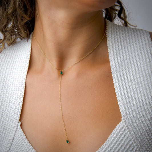 Emerald Drop Necklace