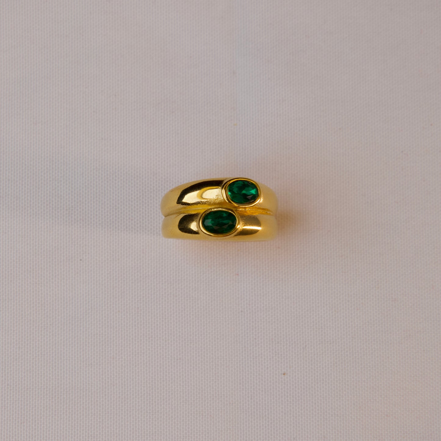 Emerald Double Ring